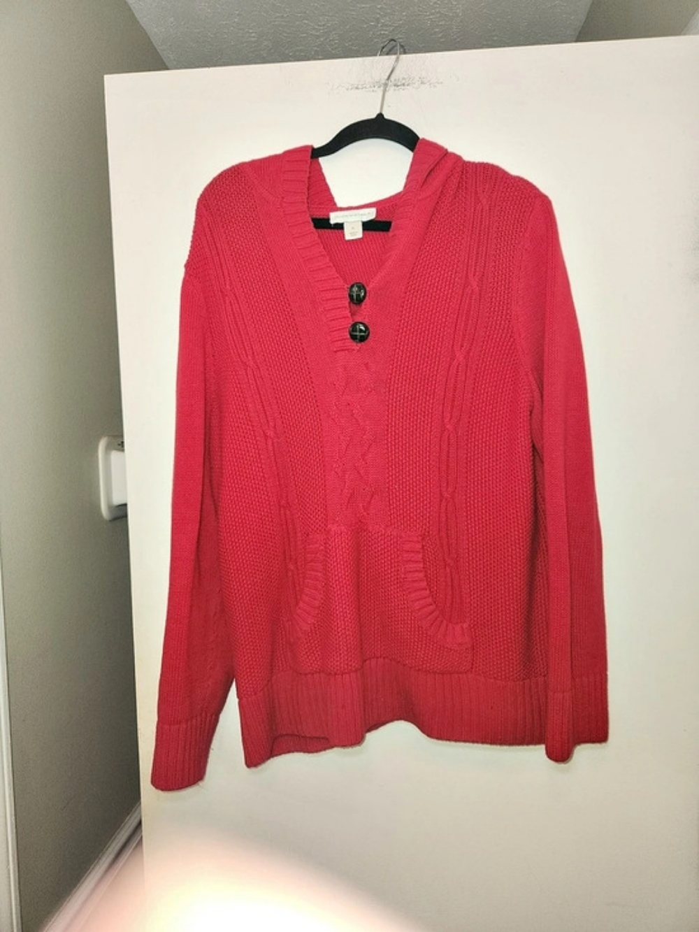 Christopher & Banks Red Cowl Neck Sweater Size XL